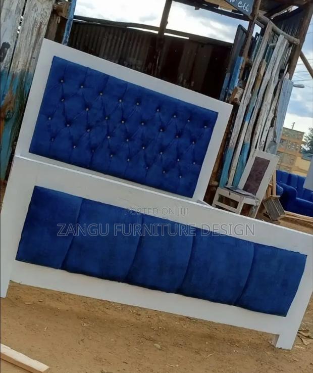 Blue White Bed
