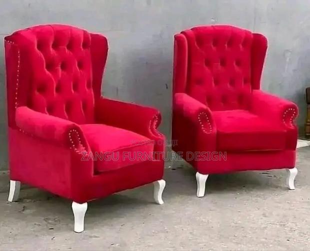 King Chair Red Colour - main view