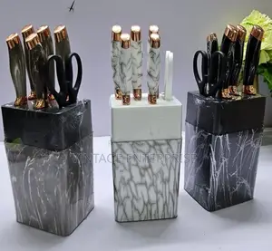 7pcs Marble Block Knives Kitchen Set