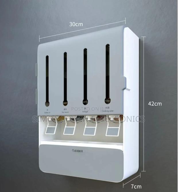 4 Way Liquid Dispenser With 4 Spice Holders + Spoons - thumbnail 2