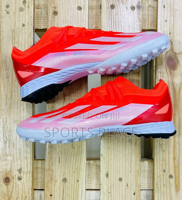Adidas Red Crazyfast Astro Turf Football Trainer Boots - thumbnail 3