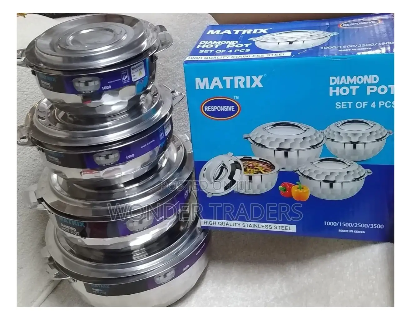 Matrix 4pcs Stainless Steel Hotpots