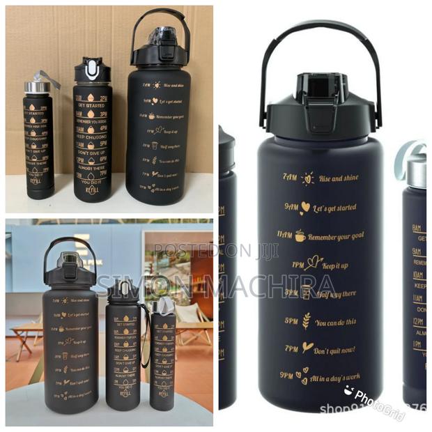 3pcs Motivational Water Bottle Set - main view