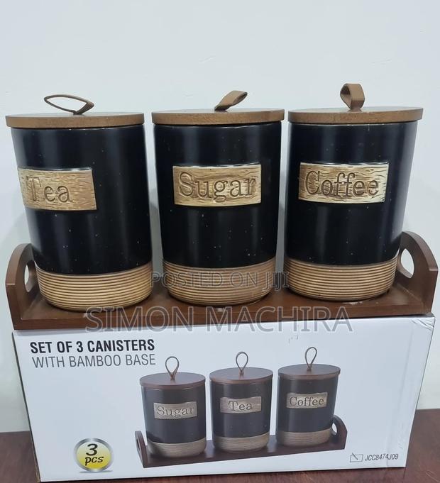 Set of 3 Ceramic Canisters