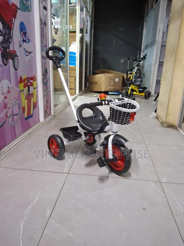 Kids Tricycle With Push Handle - main view