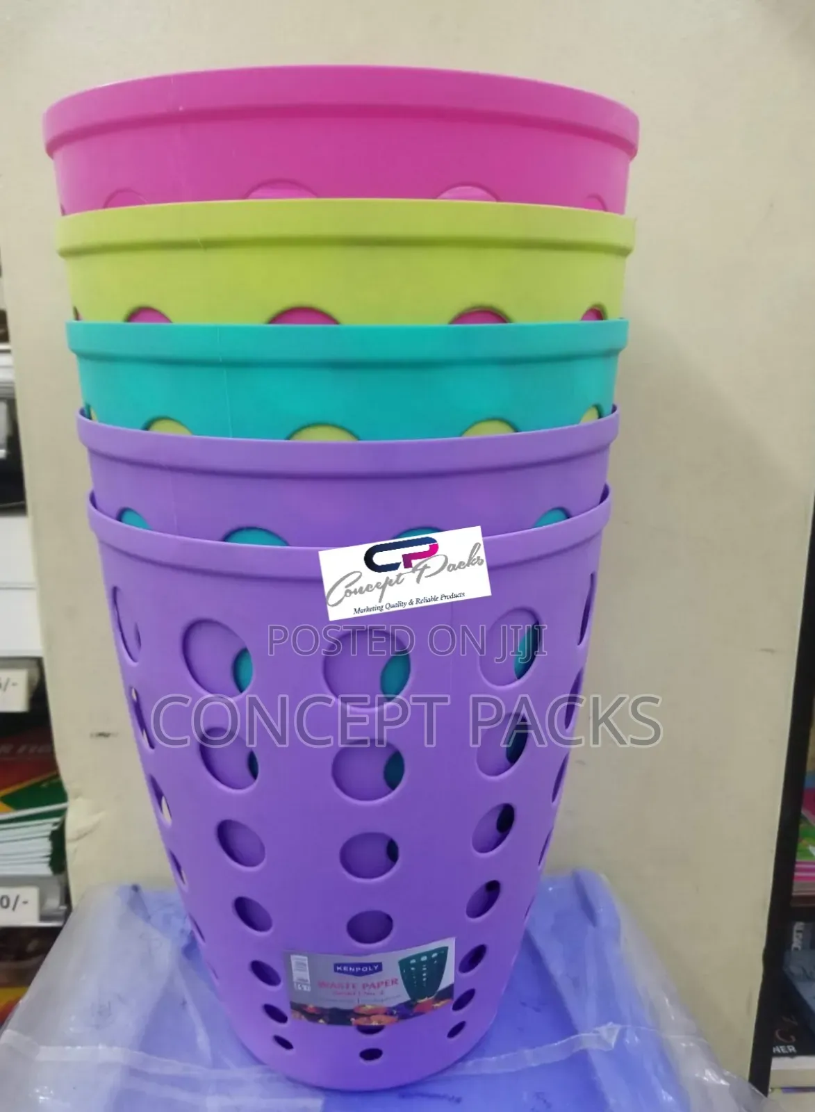 5pc Office Kenpoly Plastic Bins