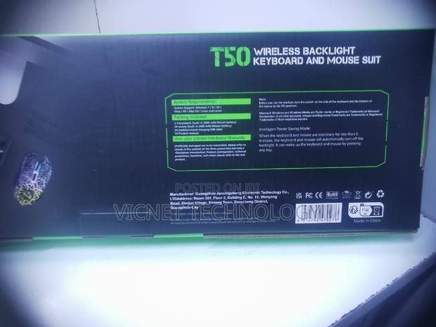 T50 Rechargeable Wireless Keyboard and Mouse With RGB Light - thumbnail 2