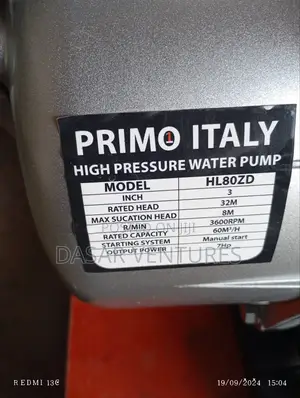 Water Pump Primo 3" 32m Hd Diesel Engine
