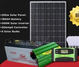 400w Solar+ 200ah Battery+600w Inverter Solar System