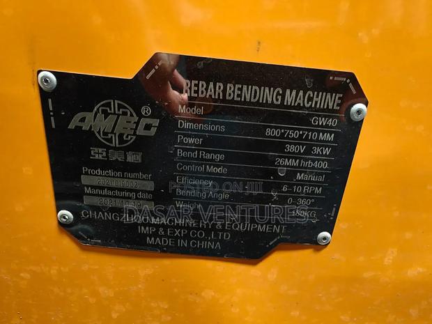 Steel Bar Bending Machine GW 40, 3kw Three Phase - thumbnail 2