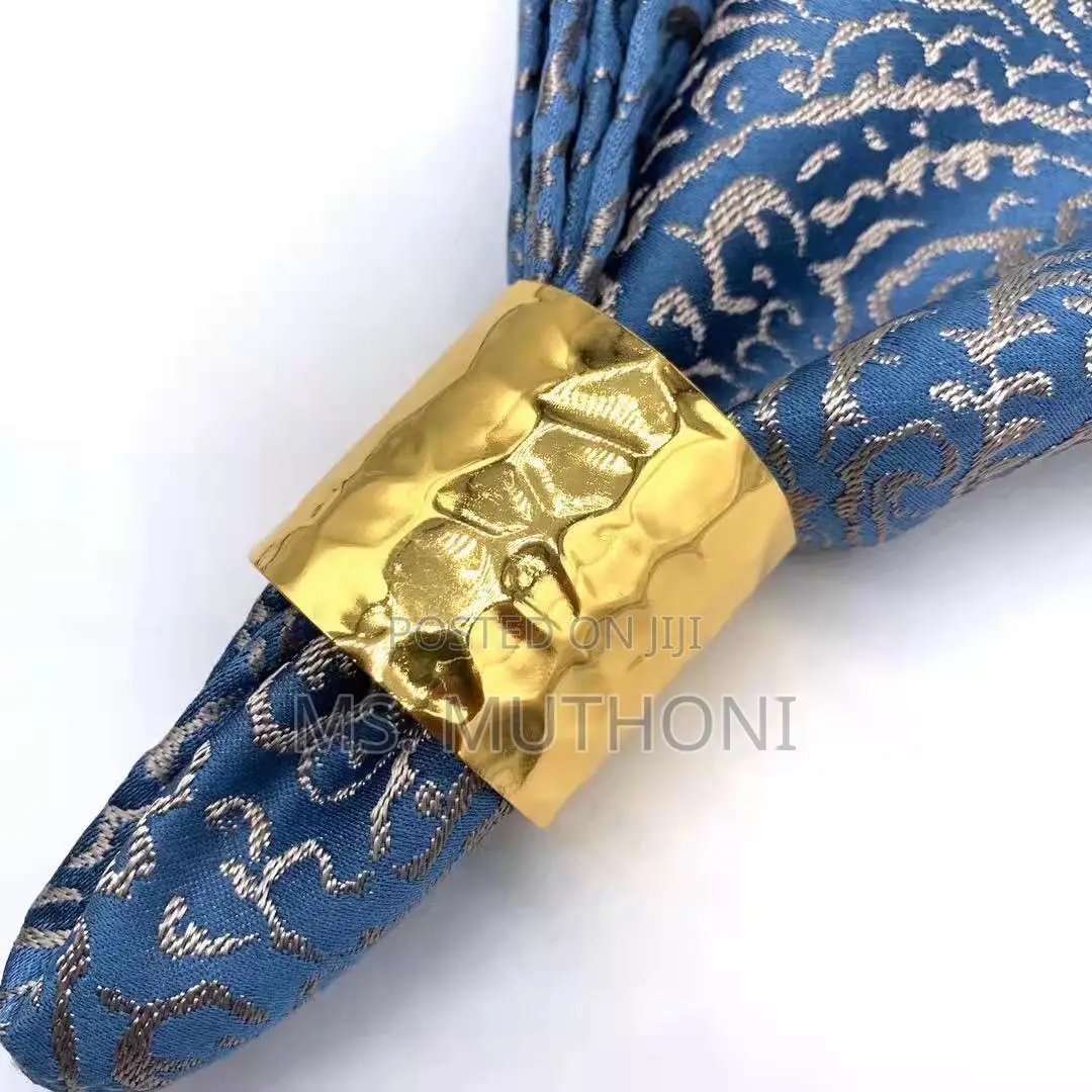 6 Pieces Gold Napkin Rings