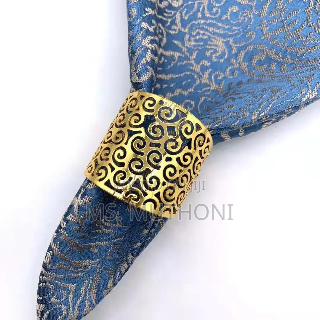6 Pieces Gold Napkin Rings