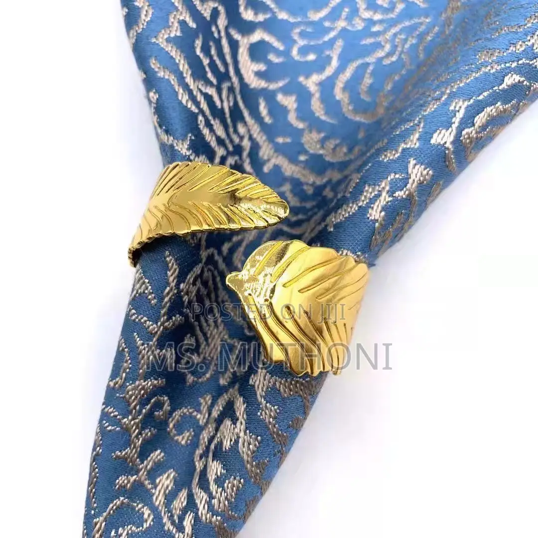 6 Pieces Gold Napkin Rings