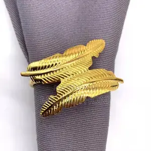 6 Pieces Gold Napkin Rings