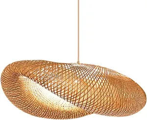 Bamboo Chandelier Light /Bamboo Wavy Pendant