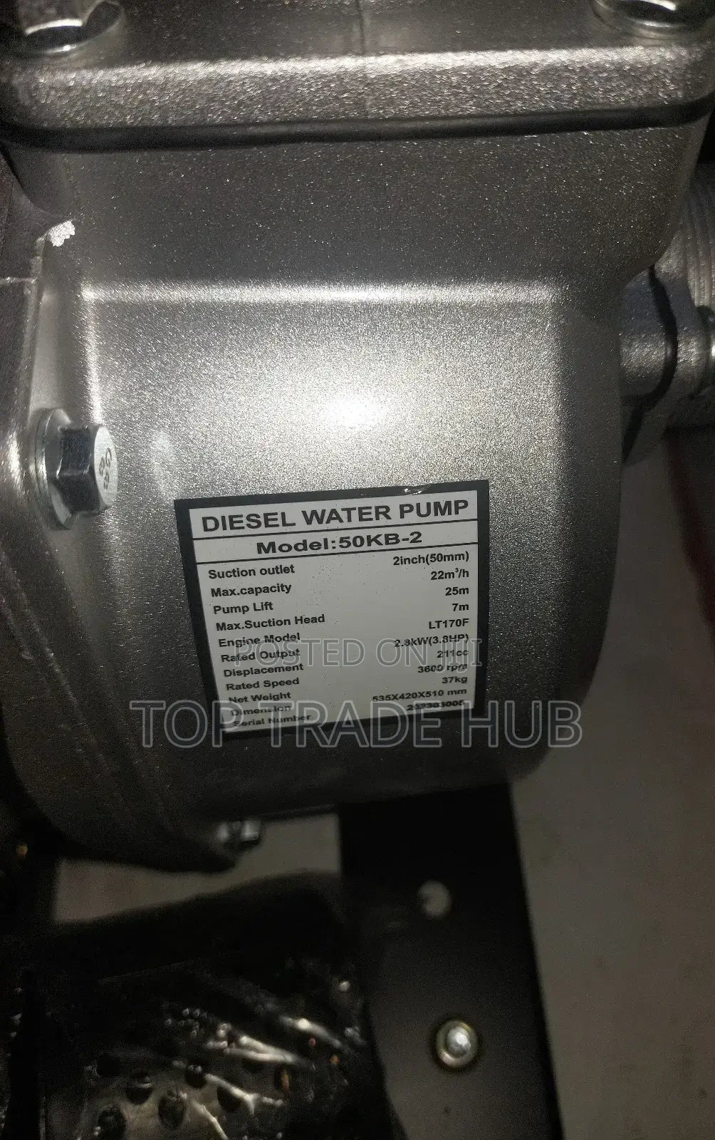 Pacwell Diesel Water Pump 2 Inch Outlet
