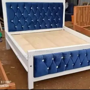 White Blue Beds