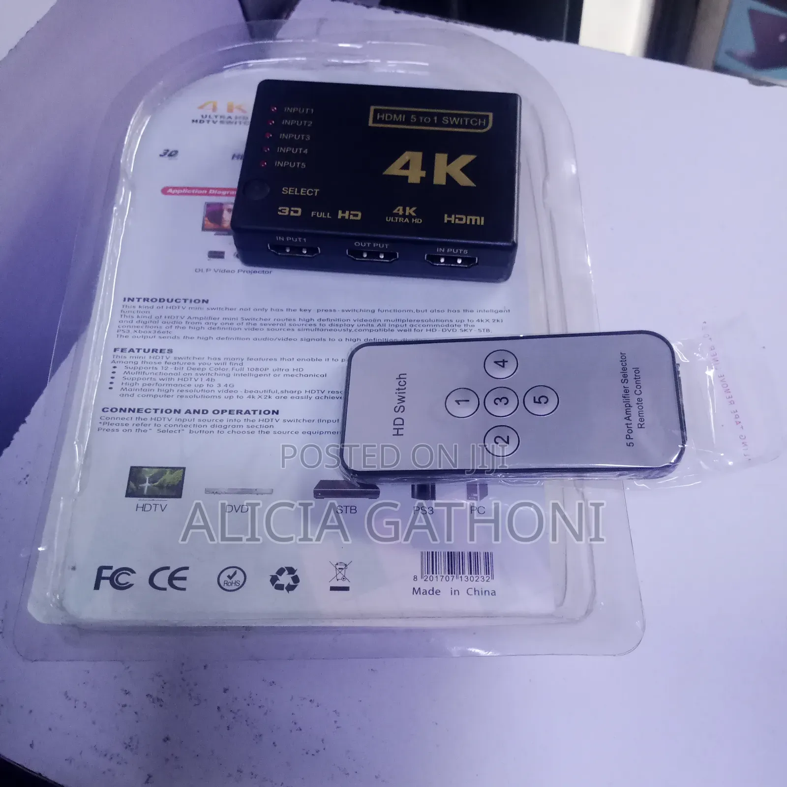  Ultrahd HDMI Switch 5 to 1 Switch