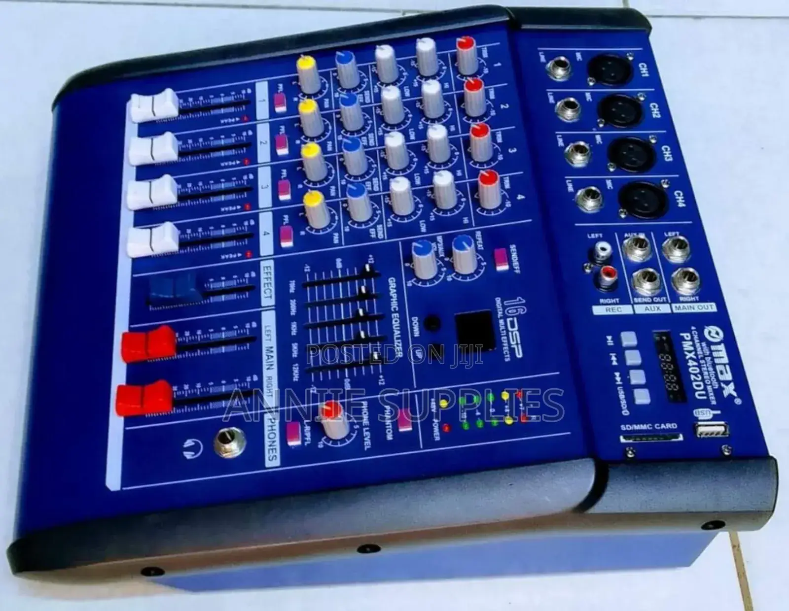 Max 4ch Powered Mixer USB/Bluetooth