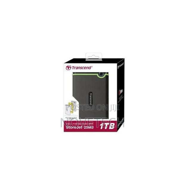 Transcend 1TB USB 3.1 Portable External Hard Drive Storejet - main view