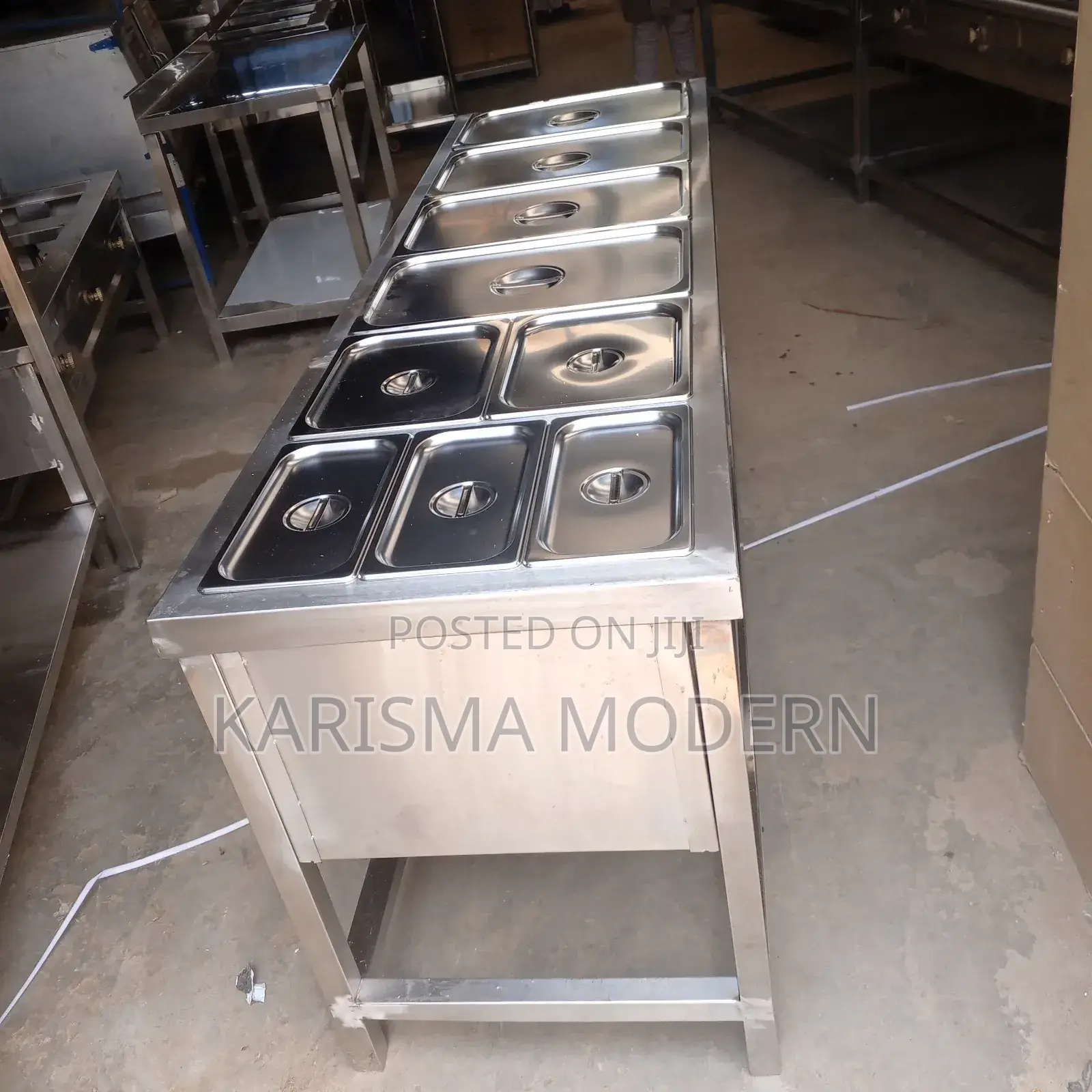 Most Stained Stainless Steel Open Food Warmers