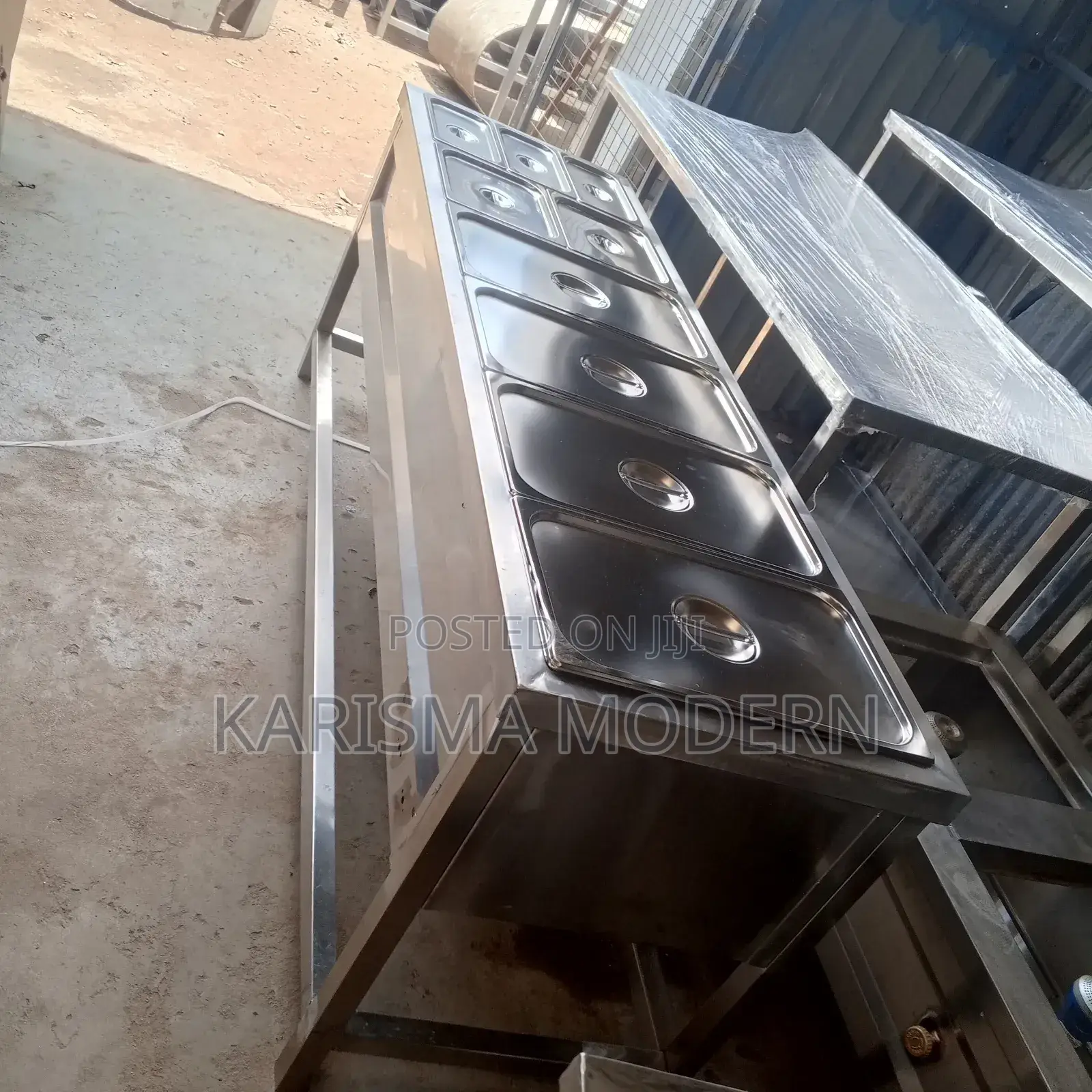 Most Stained Stainless Steel Open Food Warmers