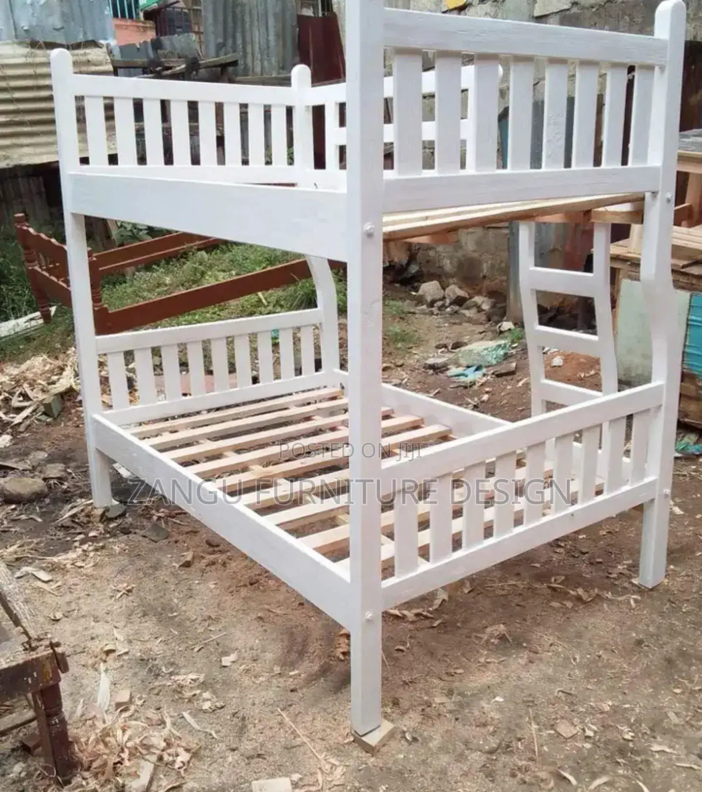 White Double Decker Bed