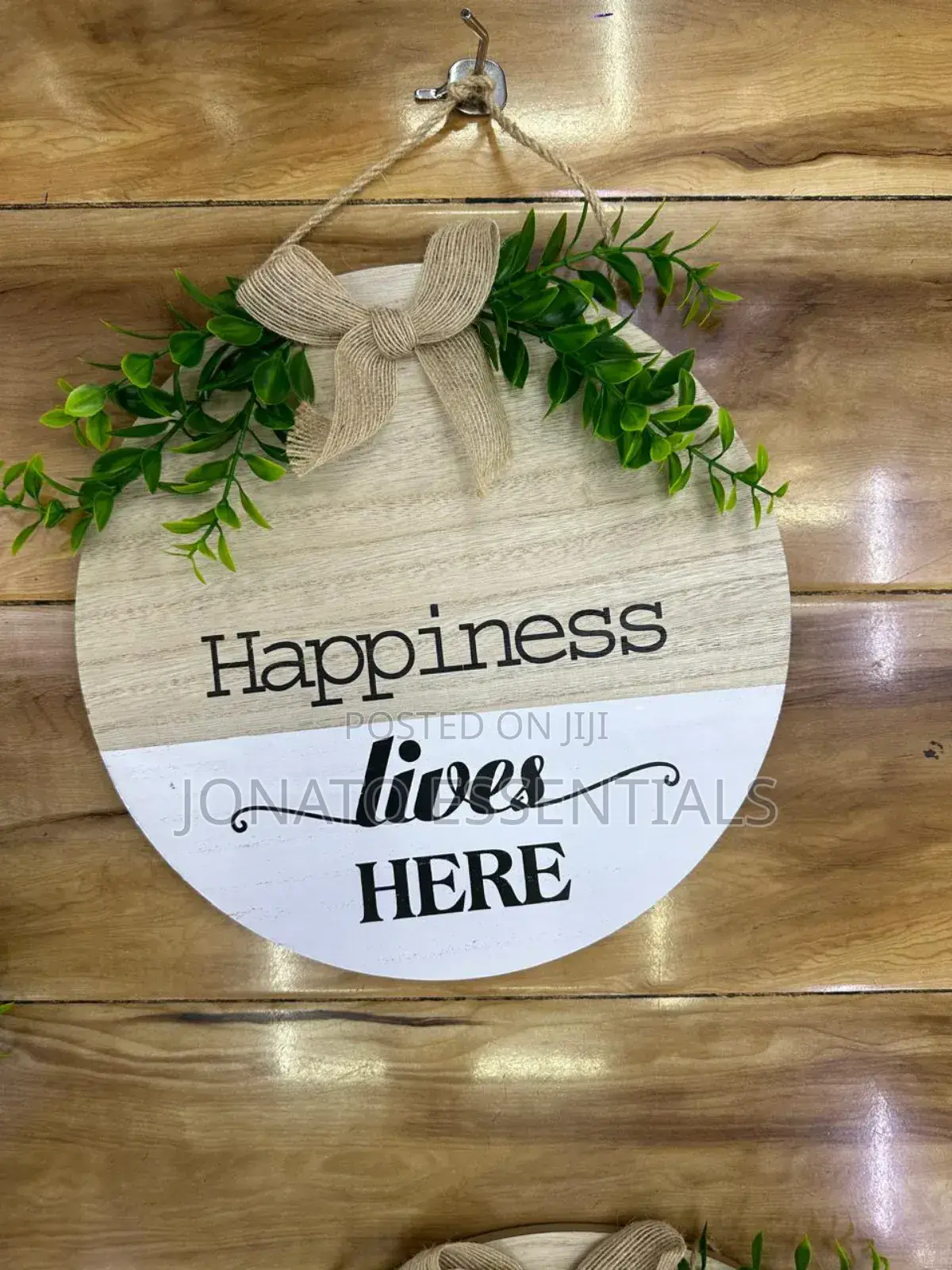 Wooden Wall Hanging and Door Wreath