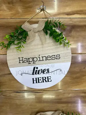 Wooden Wall Hanging and Door Wreath