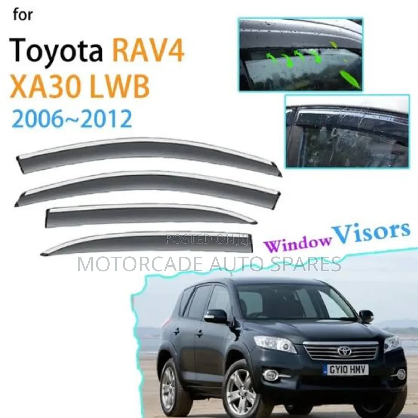 Toyota Vanguard Windbreakers/Sun Visors Set