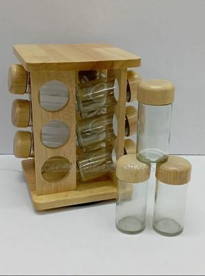 Rotating Bamboo Spice Rack - thumbnail 2