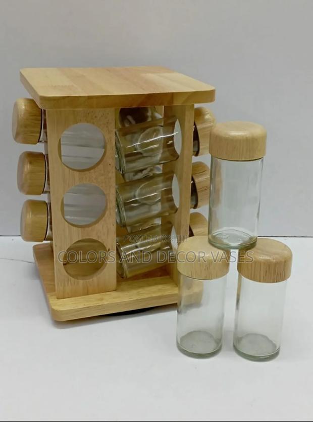 Rotating Bamboo Spice Rack - main view