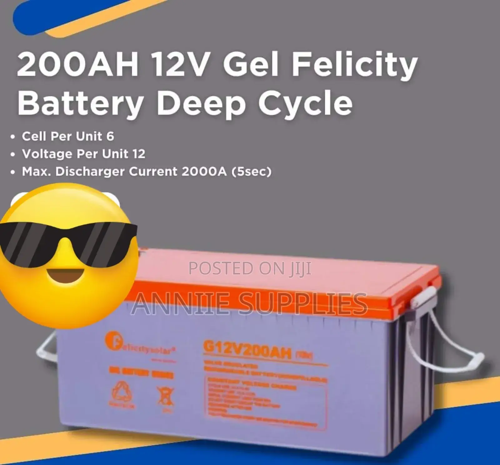 Felicity Gel Battery 200ah Heavy Duty