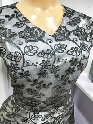 Beautiful Lace Dress White Black