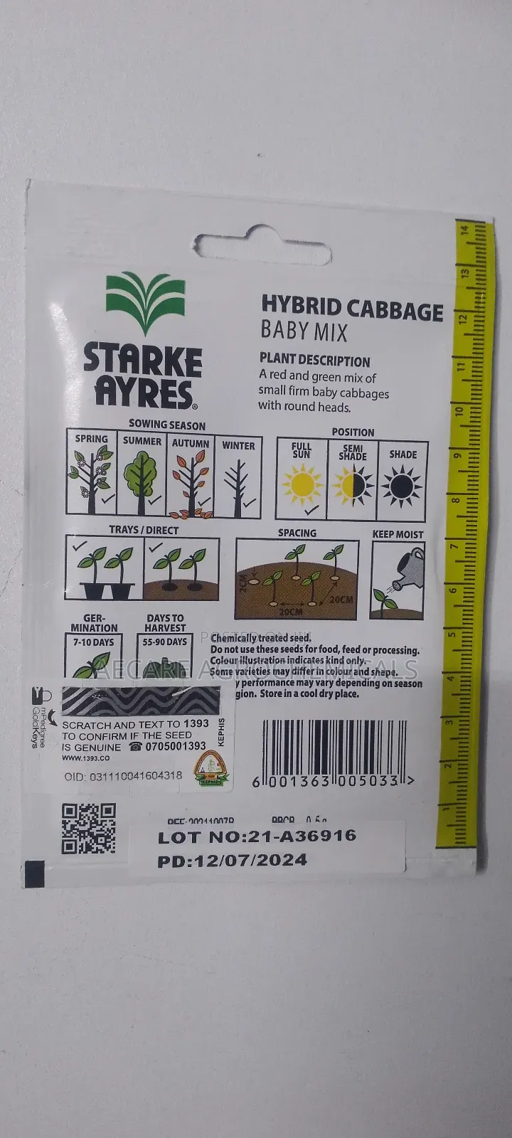Hybrid Cabbage Baby Mix 0.5 Gram