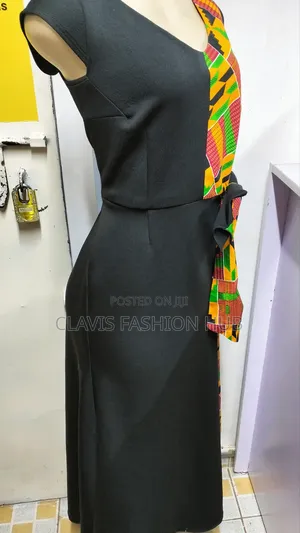 Black Kente Maxi Dress