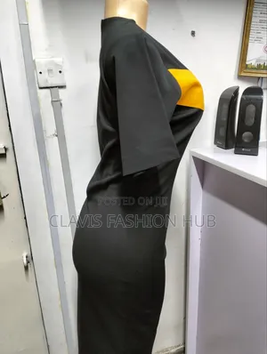 Little Black Dress With Mustard