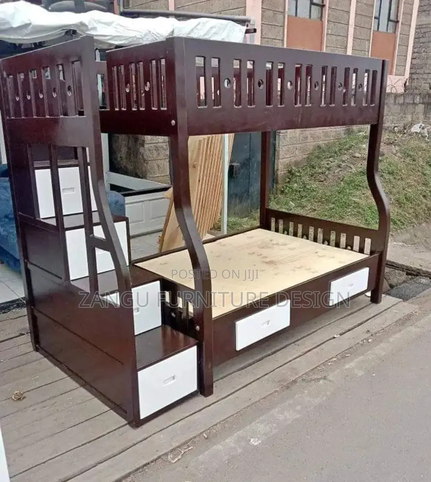 Fancy Double Decker Bed With Drawers