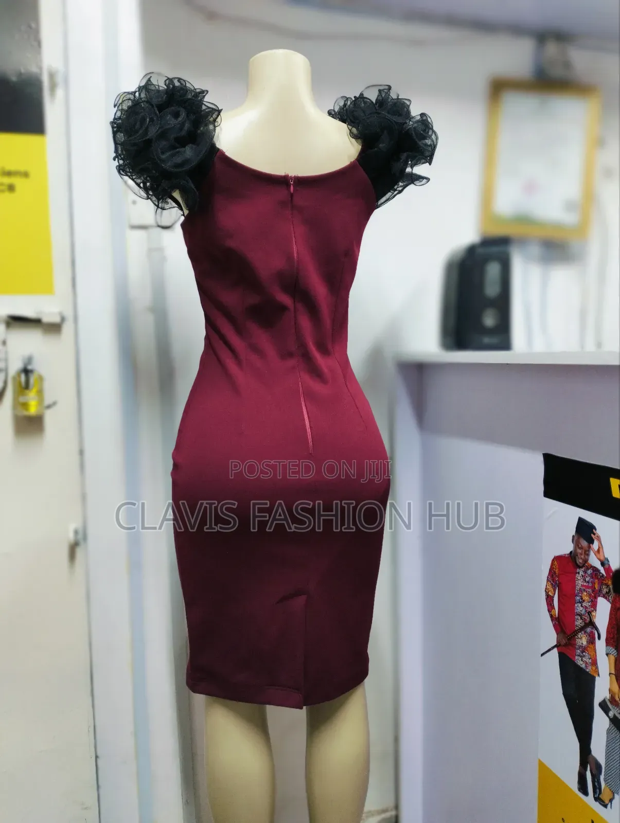 Maroon Bodycon Dress