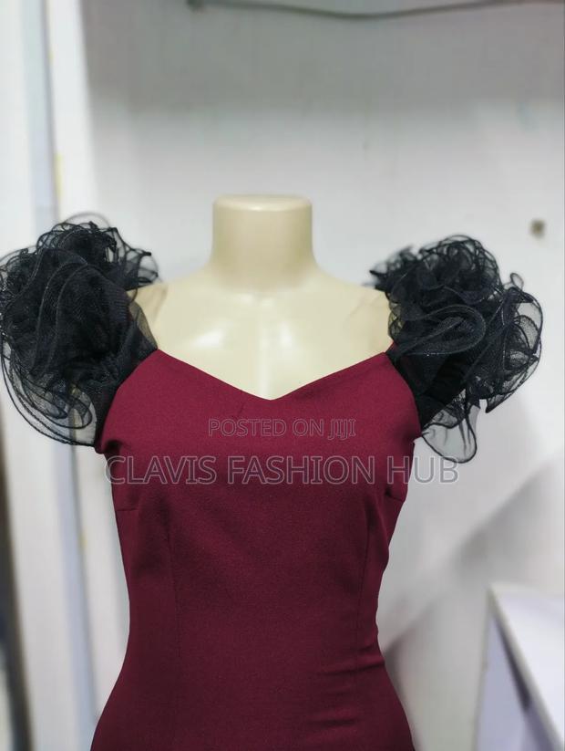 Maroon Bodycon Dress - thumbnail 3