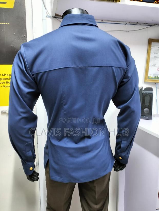 Navy Blue Kaunda Shirt for Men - thumbnail 2