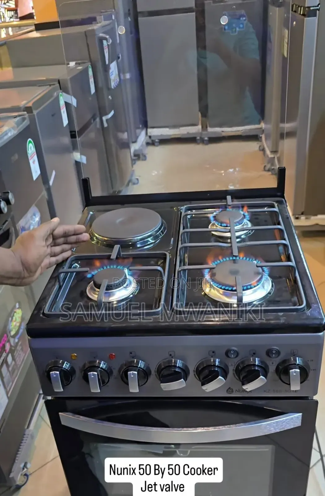 Nunix 3 Gas + 1 Electric Standing Cooker 50 By 55