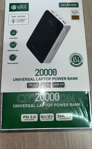 20000mah Powerbank 65W Lightwave