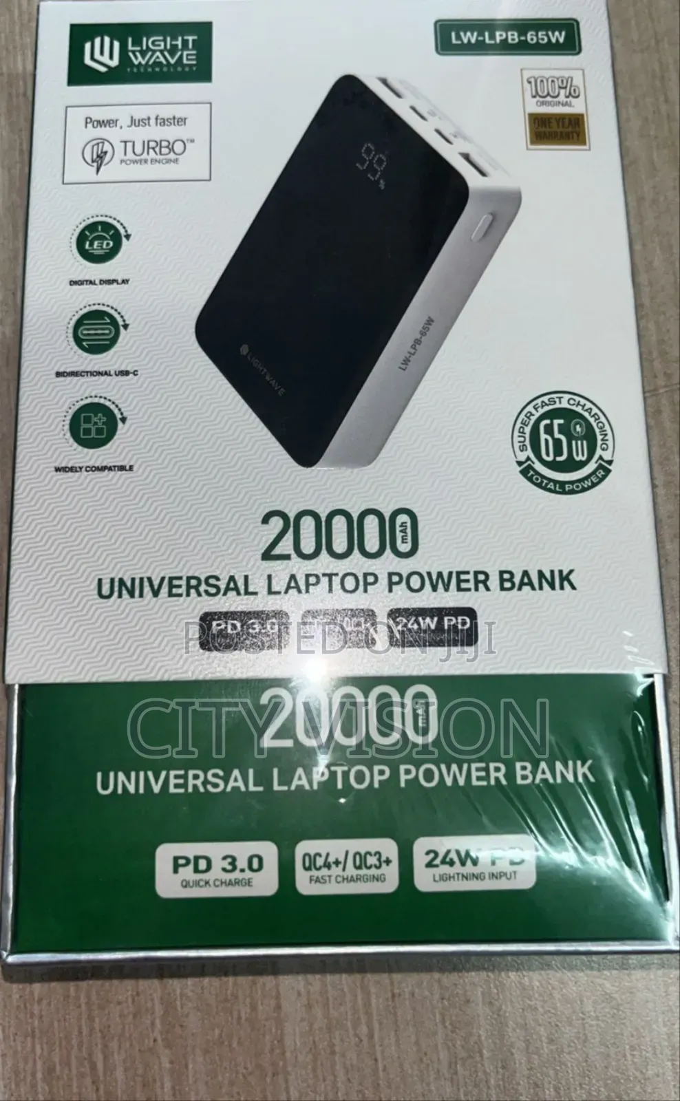 20000mah Powerbank 65W Lightwave
