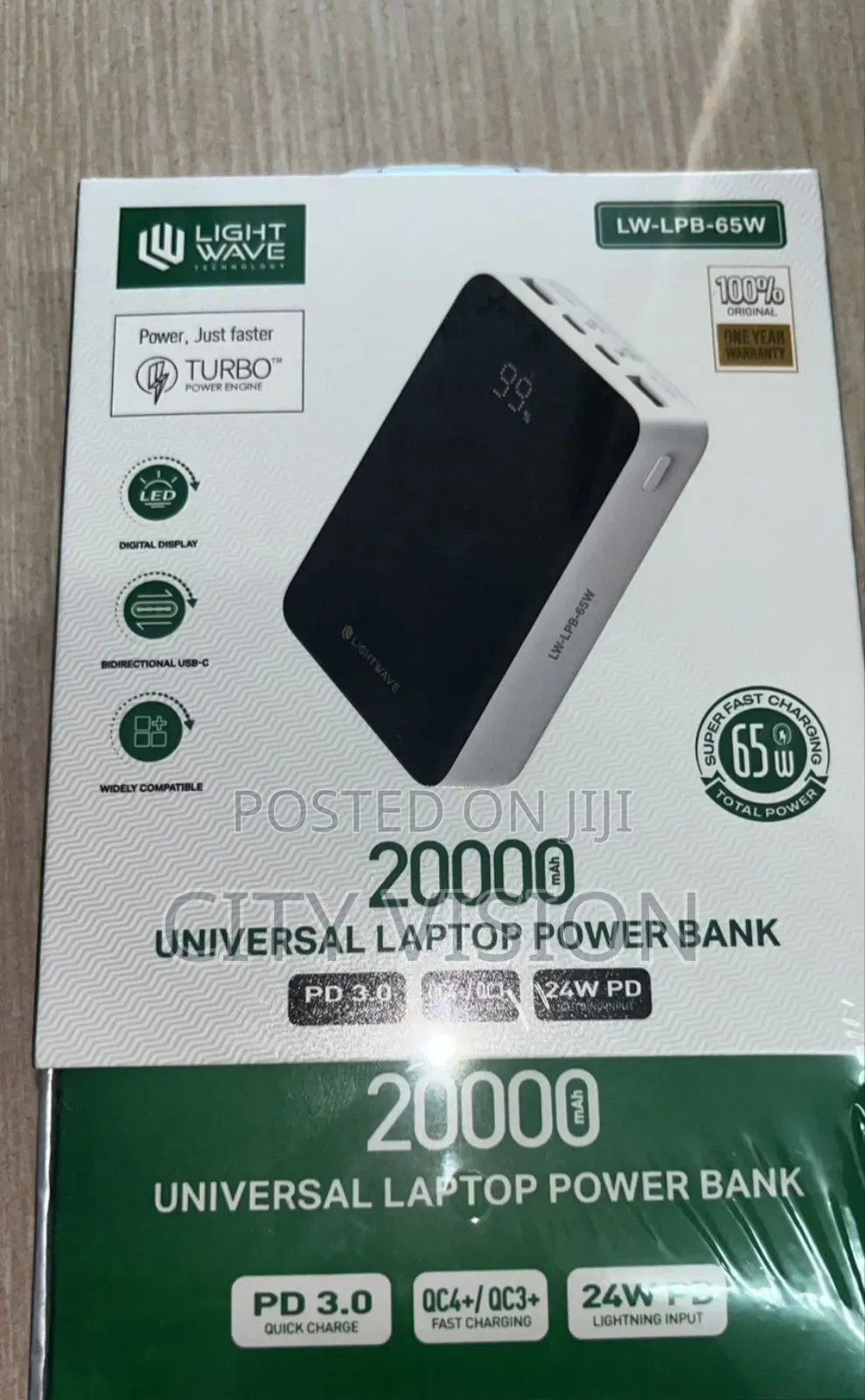 20000mah Powerbank 65W Lightwave