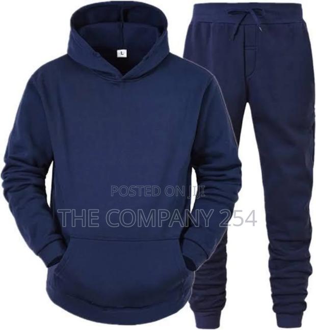 Heavy Plain Quality Unisex Tracksuit Sweatsuits Hooded Dope - thumbnail 2