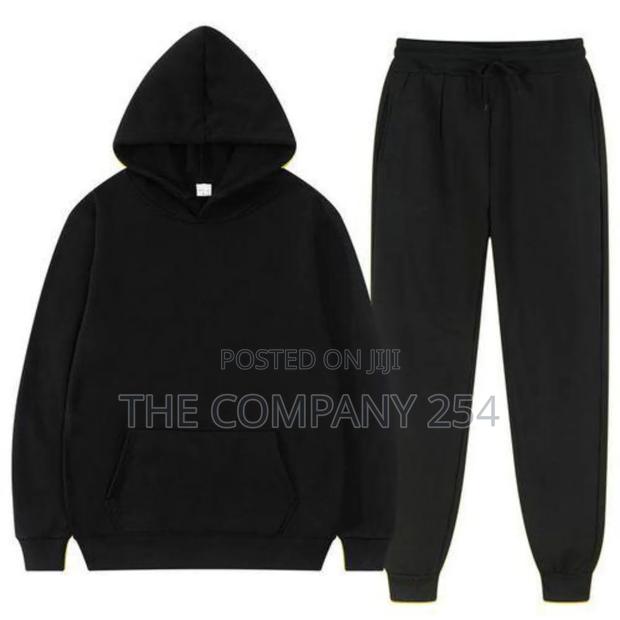 Heavy Plain Quality Unisex Tracksuit Sweatsuits Hooded Dope - thumbnail 4