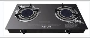 AILYONS 2 Burner Glass Top Gas Cooker Infrared Double Burner - thumbnail 2
