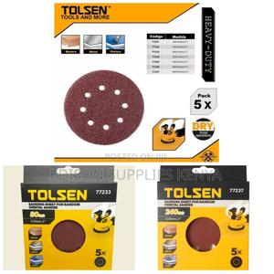 Tolsen 5pcs Sanding Sheets for Random Orbital Sander Grits - thumbnail 2