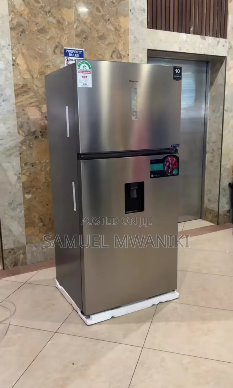 Hisense Top Mount Fridge 510l With Water Dispenser New Model
